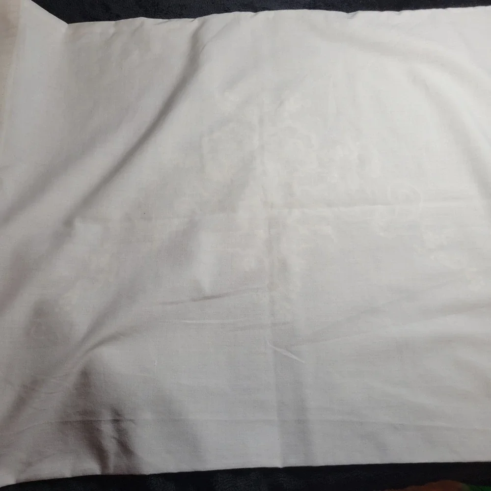 White Embroidered Standard‎ Pillowcase Vintage Floral Cottagecore